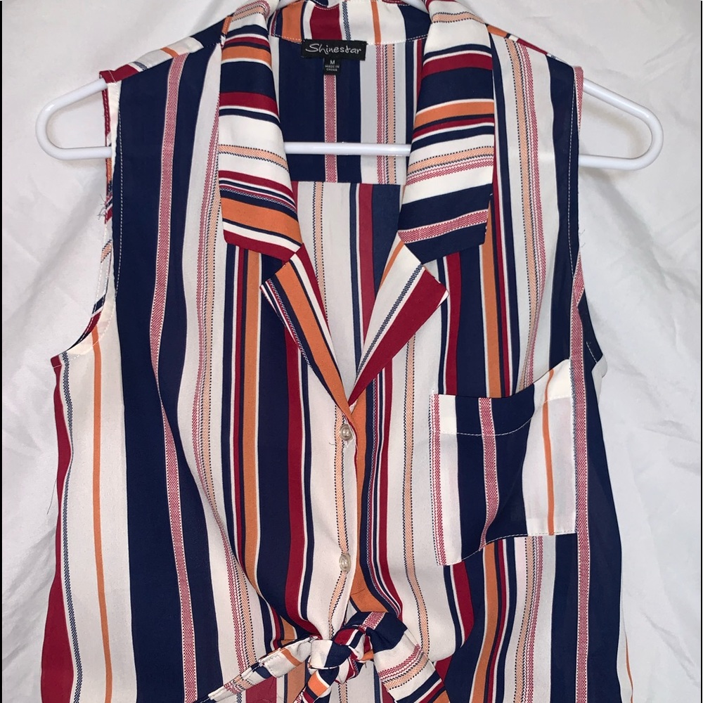 Collared tie front tank